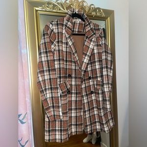 Overdose Autumn Plaid Pea Coat